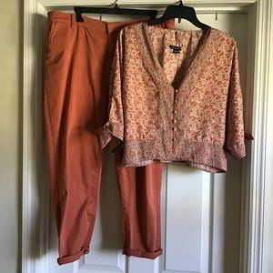 Perfectly matched outfit pants size 12, top size XL